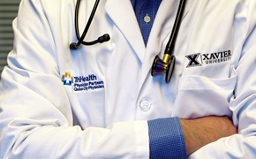 Xavier TriHealth lab coat