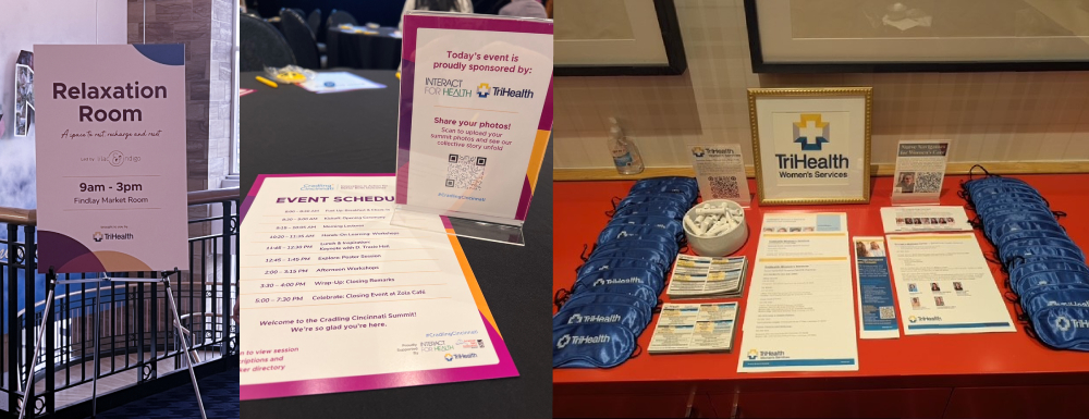 cradle to cinti event collage no people just signs