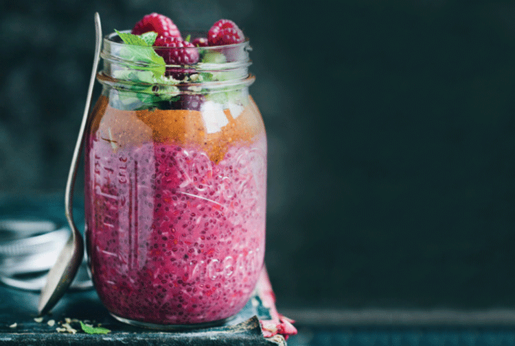 Chia and Raspberry Pudding
