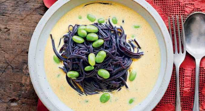 Hearty Pick: Noodles with Carrot Miso Sauce