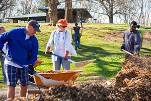 earth day shoveling