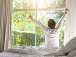 woman waking up from sleep
