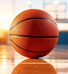 basketball on gym floor