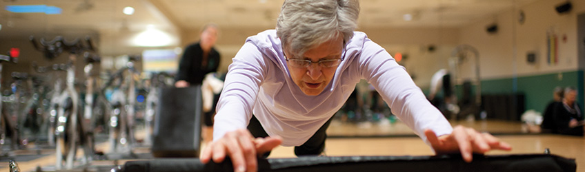 Lady doing pilates